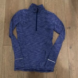 Lululemon half zip blue l/s